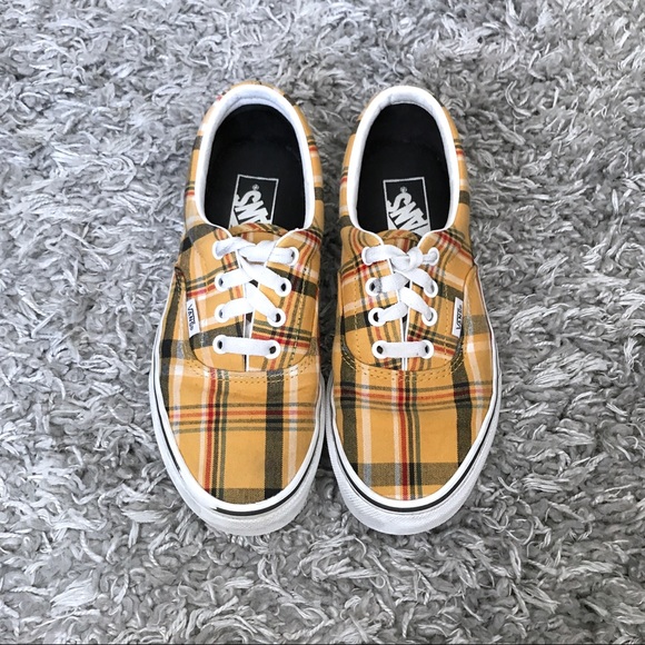 Y2K Vans Era Plaid Yellow Low Top - Picture 2 of 6